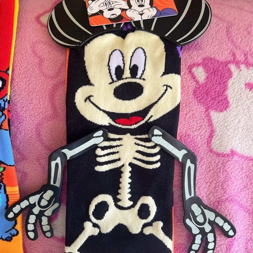 Disney Socks Halloween Mickey & Aloha Stitch